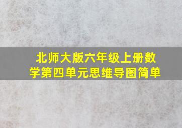 北师大版六年级上册数学第四单元思维导图简单