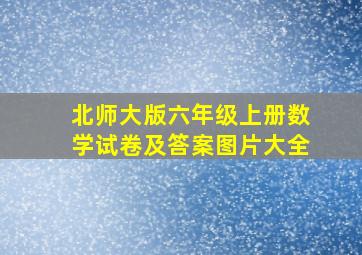 北师大版六年级上册数学试卷及答案图片大全