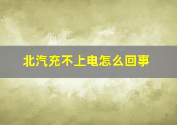 北汽充不上电怎么回事