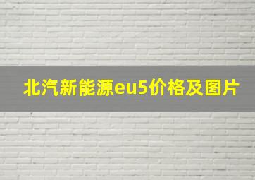 北汽新能源eu5价格及图片