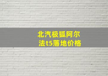 北汽极狐阿尔法t5落地价格