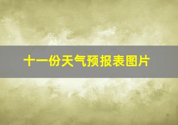 十一份天气预报表图片