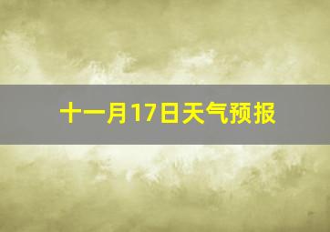 十一月17日天气预报