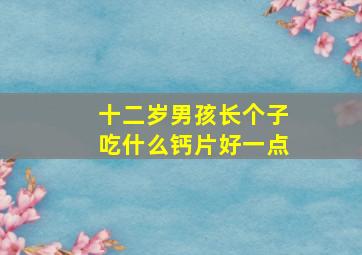 十二岁男孩长个子吃什么钙片好一点