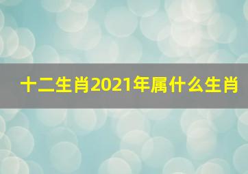 十二生肖2021年属什么生肖