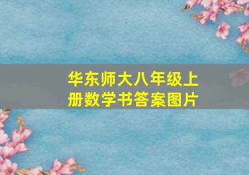 华东师大八年级上册数学书答案图片