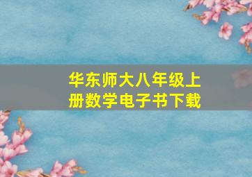 华东师大八年级上册数学电子书下载