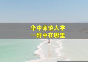 华中师范大学一附中在哪里