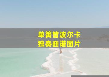 单簧管波尔卡独奏曲谱图片