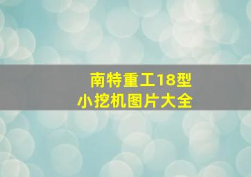 南特重工18型小挖机图片大全