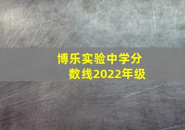 博乐实验中学分数线2022年级