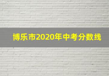 博乐市2020年中考分数线