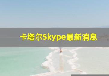 卡塔尔Skype最新消息