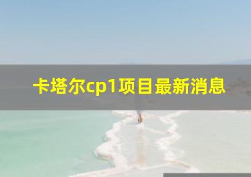 卡塔尔cp1项目最新消息