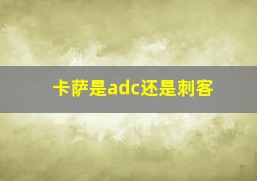 卡萨是adc还是刺客