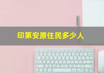 印第安原住民多少人