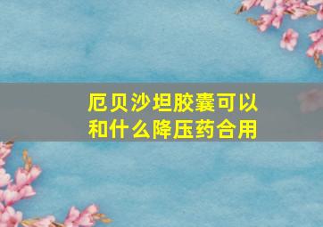 厄贝沙坦胶囊可以和什么降压药合用