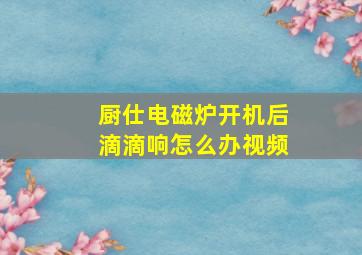 厨仕电磁炉开机后滴滴响怎么办视频