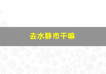 去水静市干嘛