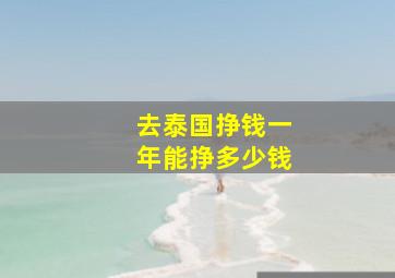 去泰国挣钱一年能挣多少钱