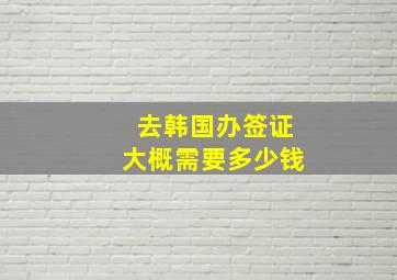 去韩国办签证大概需要多少钱