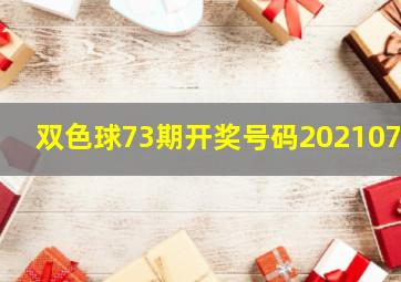 双色球73期开奖号码2021073