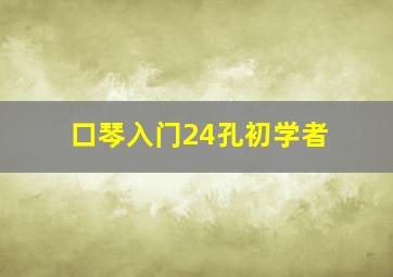 口琴入门24孔初学者