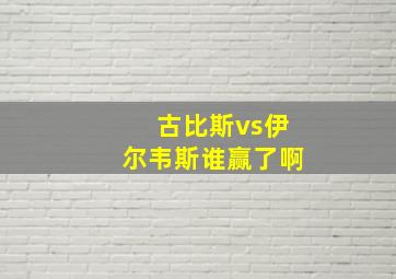 古比斯vs伊尔韦斯谁赢了啊