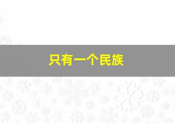 只有一个民族