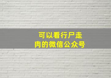 可以看行尸走肉的微信公众号