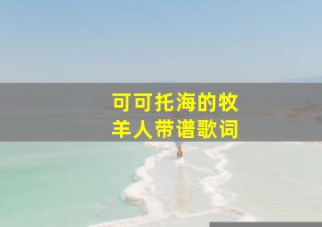 可可托海的牧羊人带谱歌词