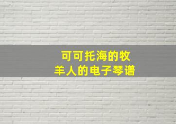 可可托海的牧羊人的电子琴谱