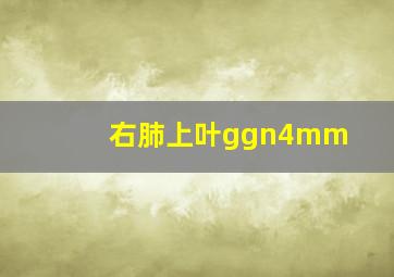 右肺上叶ggn4mm