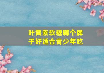 叶黄素软糖哪个牌子好适合青少年吃