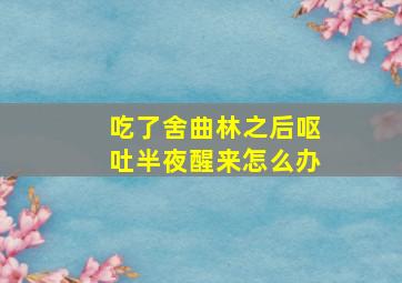 吃了舍曲林之后呕吐半夜醒来怎么办