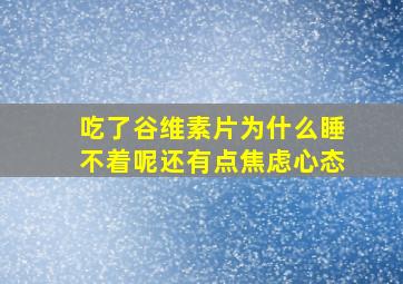 吃了谷维素片为什么睡不着呢还有点焦虑心态