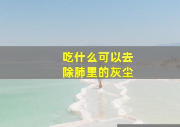 吃什么可以去除肺里的灰尘