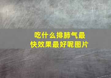 吃什么排肺气最快效果最好呢图片