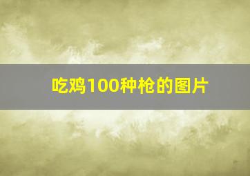 吃鸡100种枪的图片