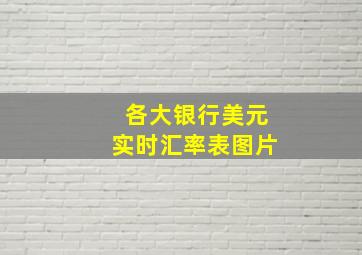 各大银行美元实时汇率表图片