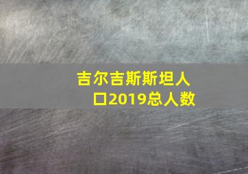 吉尔吉斯斯坦人口2019总人数