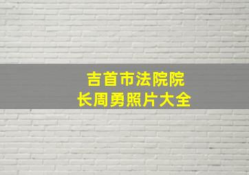 吉首市法院院长周勇照片大全