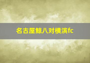 名古屋鲸八对横滨fc