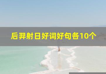 后羿射日好词好句各10个