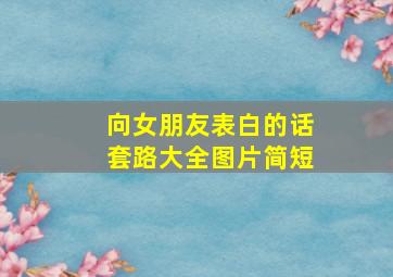 向女朋友表白的话套路大全图片简短