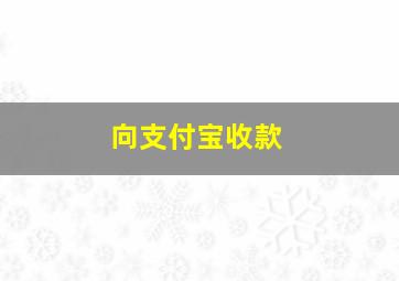 向支付宝收款