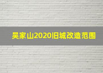 吴家山2020旧城改造范围