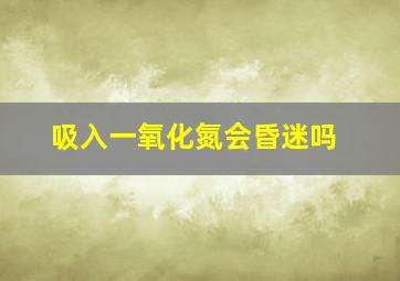 吸入一氧化氮会昏迷吗