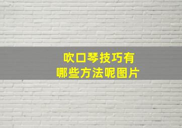 吹口琴技巧有哪些方法呢图片