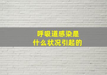 呼吸道感染是什么状况引起的